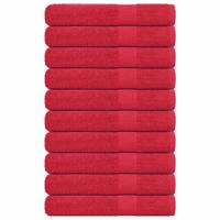 VidaXL Handdoeken frogn 10 st 100x200 cm 360 g/m² rood