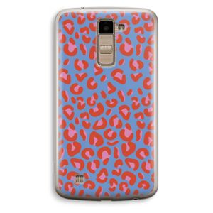 Leopard blue: LG K10 (2016) Transparant Hoesje