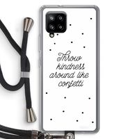 Confetti: Samsung Galaxy A42 5G Transparant Hoesje met koord