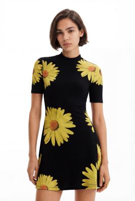 Korte jurk met madeliefjes M. Christian Lacroix - BLACK - L Korte jurk met madeliefjes M. Christian Lacroix - BLACK - L