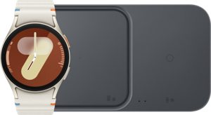 Samsung Galaxy Watch 7 4G Crème 40mm + Duo Draadloze Oplader