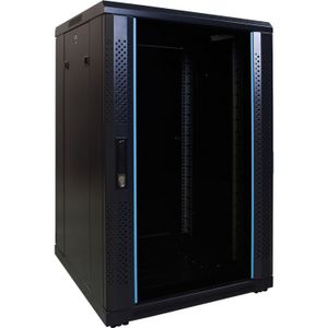 DSI 18U serverkast met glazen deur - DS6618 server rack 600 x 600 x 1000mm