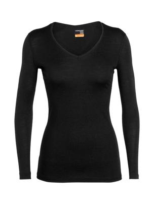 Icebreaker 200 Oasis LS V Thermoshirt Dames Black XL