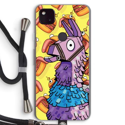 Loot Burger: Pixel 4a 5G Transparant Hoesje met koord