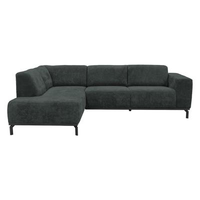 Leen Bakker - Hoekbank Lola Links - Stof - Groen - 191x259x78 Cm
