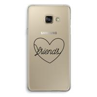 Friends heart black: Samsung Galaxy A3 (2016) Transparant Hoesje - thumbnail