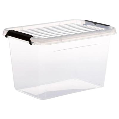 5Five opberg kist met deksel - Clip Box - 6.5 liter - 29 x 20 x 18 cm - kunststof - transparant