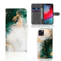 Bookcase voor Apple iPhone 11 Pro Max Marmer Groen Bookcase voor Apple iPhone 11 Pro Max Marmer Groen