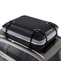 Autodakkoffers van 450 L/600 L Waterdichte Zachte Dakkoffers met Antislipmat Bagageslot Bevestigingsriemen-Grijs-L