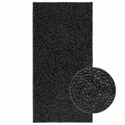 VidaXL Vloerkleed zizur binnen en buiten 60x110 cm jute look antraciet