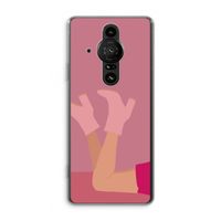 Pink boots: Sony Xperia Pro-I Transparant Hoesje