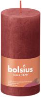 Bolsius Shine Collection Rustiek Stompkaars 100/50 Delicate Red-Delicaat Rood