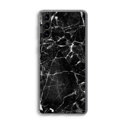 Zwart Marmer 2: Samsung Galaxy S21 Plus Transparant Hoesje