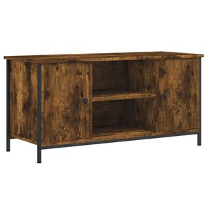 vidaXL Tv-meubel 100x40x50 cm bewerkt hout gerookt eikenkleurig