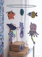 Papieren mobiel Oceaan - DJECO blauw