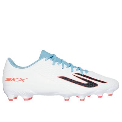 Skechers SKX_2 Club Gras / Kunstgras Voetbalschoenen (MG) Wit Blauw Oranje