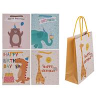 Papieren geschenktas verjaardag 18x8x23