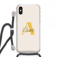 Amber Script: iPhone XS Max Transparant Hoesje met koord