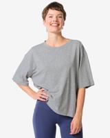 HEMA Dames T-shirt oversized donkergrijs (donkergrijs)