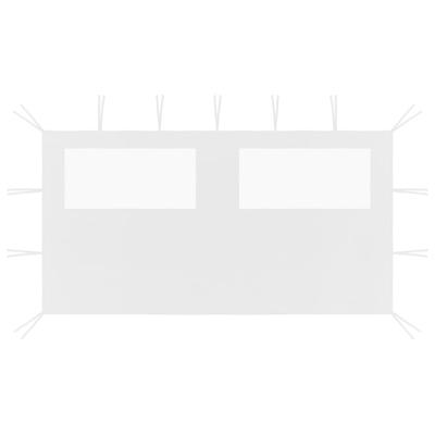 VidaXL Prieelzijwand met ramen 4x2 m wit
