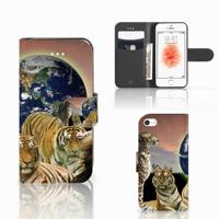 Apple iPhone 5 | 5s | SE | Telefoonhoesje | Met pasjeshouder | Roofdieren