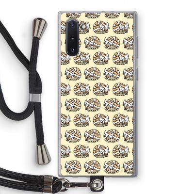 Slapende poes: Samsung Galaxy Note 10 Transparant Hoesje met koord