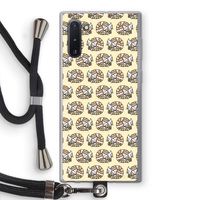 Slapende poes: Samsung Galaxy Note 10 Transparant Hoesje met koord