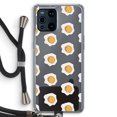 Bacon to my eggs #1: Oppo Find X3 Pro Transparant Hoesje met koord