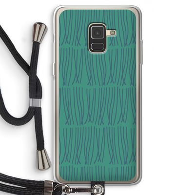 Swirls: Samsung Galaxy A8 (2018) Transparant Hoesje met koord