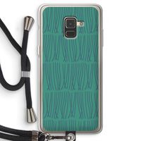 Swirls: Samsung Galaxy A8 (2018) Transparant Hoesje met koord