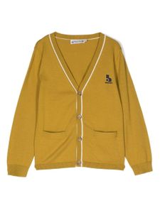 Bonpoint cardigan à logo brodé - Jaune