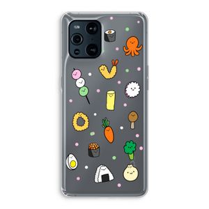 Happy bento friends: Oppo Find X3 Transparant Hoesje