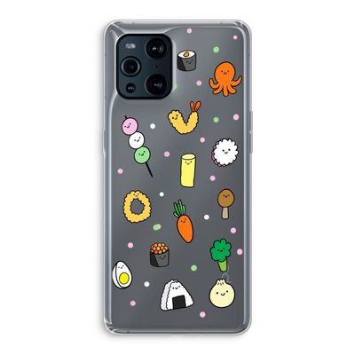 Happy bento friends: Oppo Find X3 Transparant Hoesje