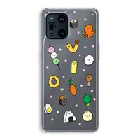 Happy bento friends: Oppo Find X3 Transparant Hoesje