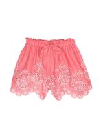 ZIMMERMANN Kids short à broderie anglaise - Rose