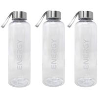 Drinkfles/waterfles/bidon - 3x - 570 ml - energy - wit - kunststof