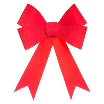Feeric Christmas Kerst strik - rood fluweel - 30 cm - papier - kerststrik - kerstversiering