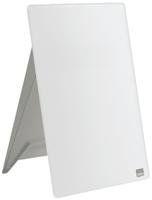 nobo Glazen notitiebord Diamond Glass Desktop (b x h) 216 mm x 297 mm Stralend wit Incl. tafelstandaard, Incl. boardmarker