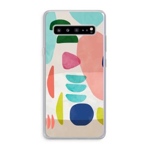 Bold Rounded Shapes: Samsung Galaxy S10 5G Transparant Hoesje