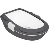 TRIXIE Primo kattenbak, met rand - XXL - 56 x 25 x 71 cm - Grijs en wit - Voor katten