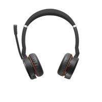 Jabra Evolve 75 Second Edition - MS-Teams On Ear headset Telefoon Radiografisch, Bluetooth, Kabel Stereo Zwart Ruisonderdrukking (microfoon), Noise Cancelling - thumbnail