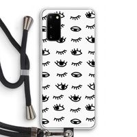 Eye pattern #2: Samsung Galaxy S20 Transparant Hoesje met koord