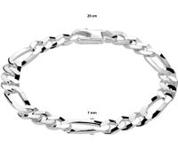 TFT Armband Zilver Figaro 7 mm 21 cm - thumbnail