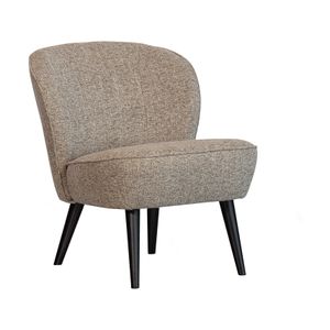 Woood Sara fauteuil geweven stof naturel melange