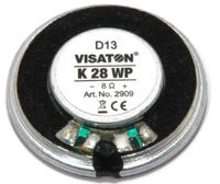 Visaton K 28 WP - 8 Ohm 1.1 inch 2.8 cm Mini-luidspreker 1 W 8 Ω Zwart Kunststof membraan - thumbnail