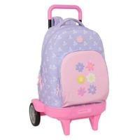 Schoolrugzak met Wielen Safta Bouquet Roze Lila 33 x 45 x 22 cm
