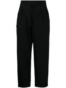 Yohji Yamamoto pantalon en laine à coupe droite - Noir