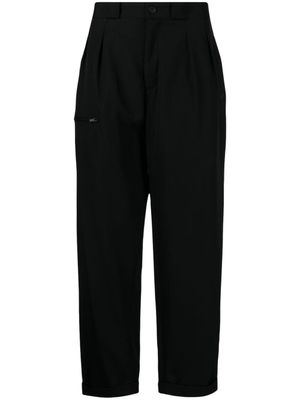 Yohji Yamamoto pantalon en laine à coupe droite - Noir