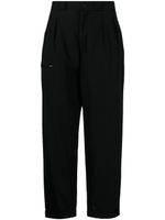 Yohji Yamamoto pantalon en laine à coupe droite - Noir