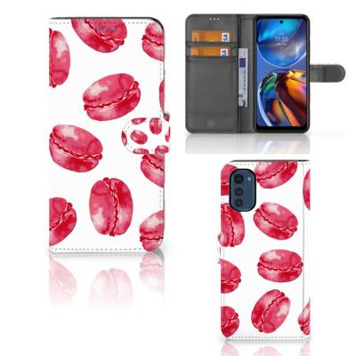 Motorola Moto E32 | Moto E32s | Book Cover | Pink Macarons